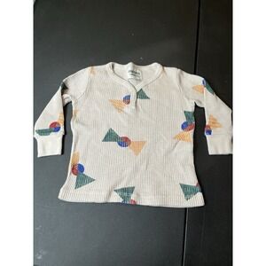 Bobo Choses Baby Geometric Bow tie Organic Cotton Ribbed Top 3- 6 Months